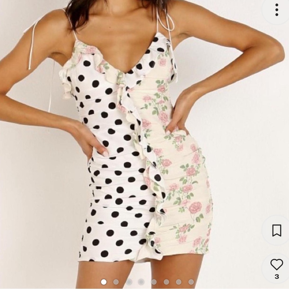 For Love & Lemons Mochi Shirred Mini Dress